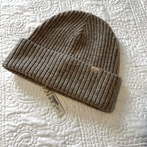 NWT Madewell Taupe Chunky Merino Wool Cuffed Beanie